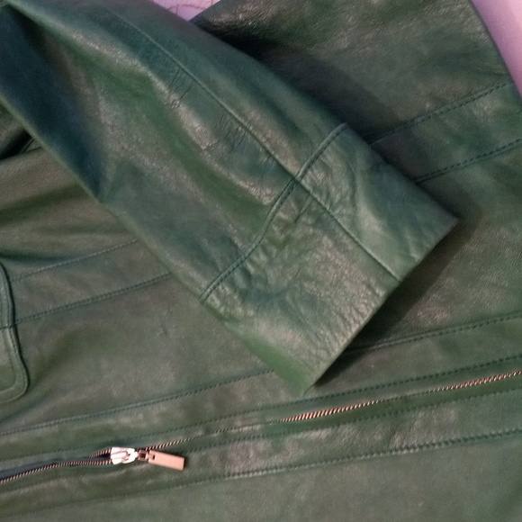 Doncaster Sport Kelly Green Leather Jacket - Picture 6 of 14
